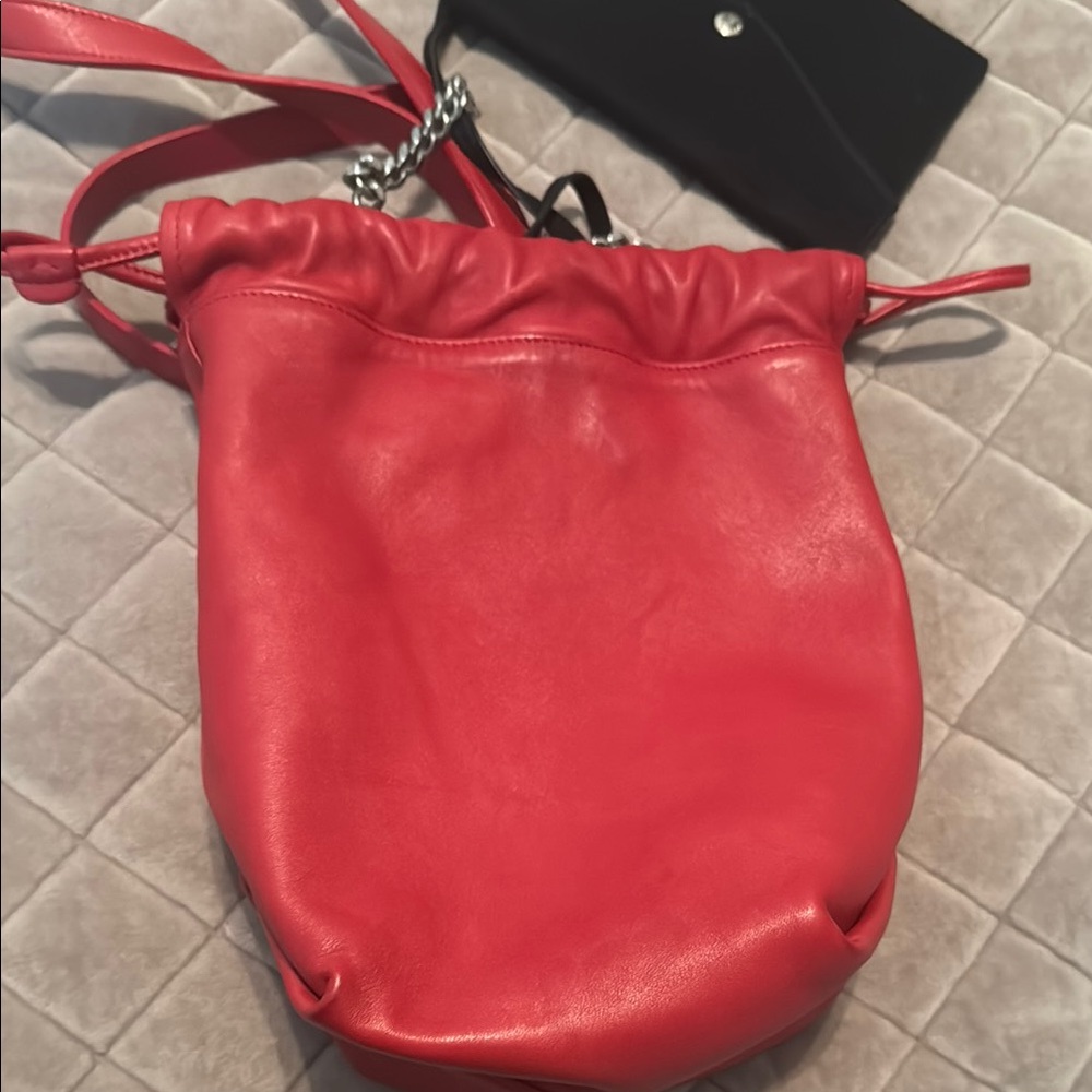 Saint Laurent Red Teddy Crossbody Bag - Picture 9 of 12